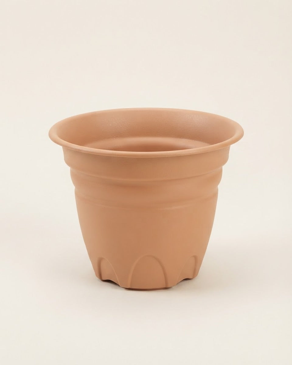 Round Tulip Planter 40 cm — Brown