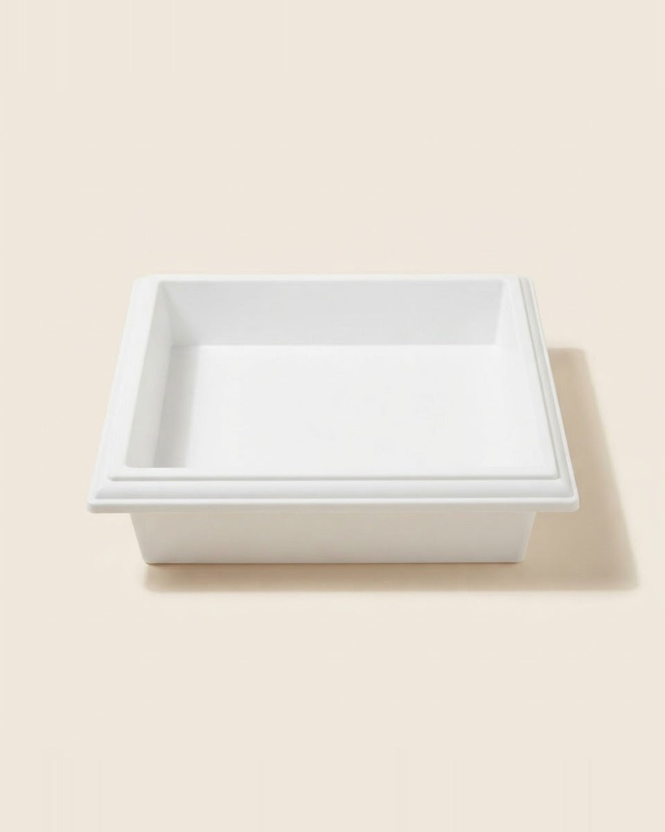Square Planter Tray 25 cm — White