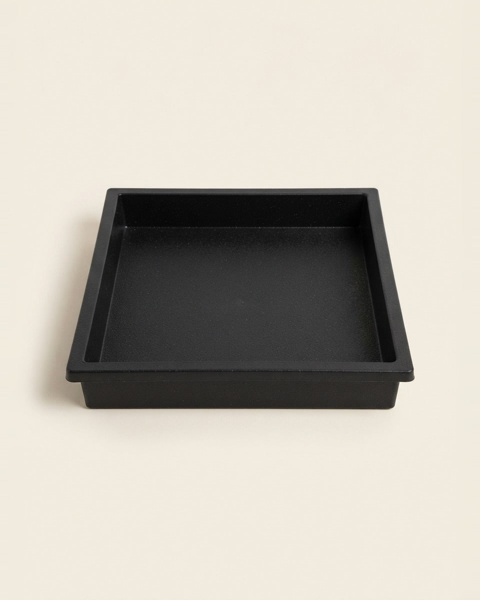 Square Planter Tray 36 cm — Black