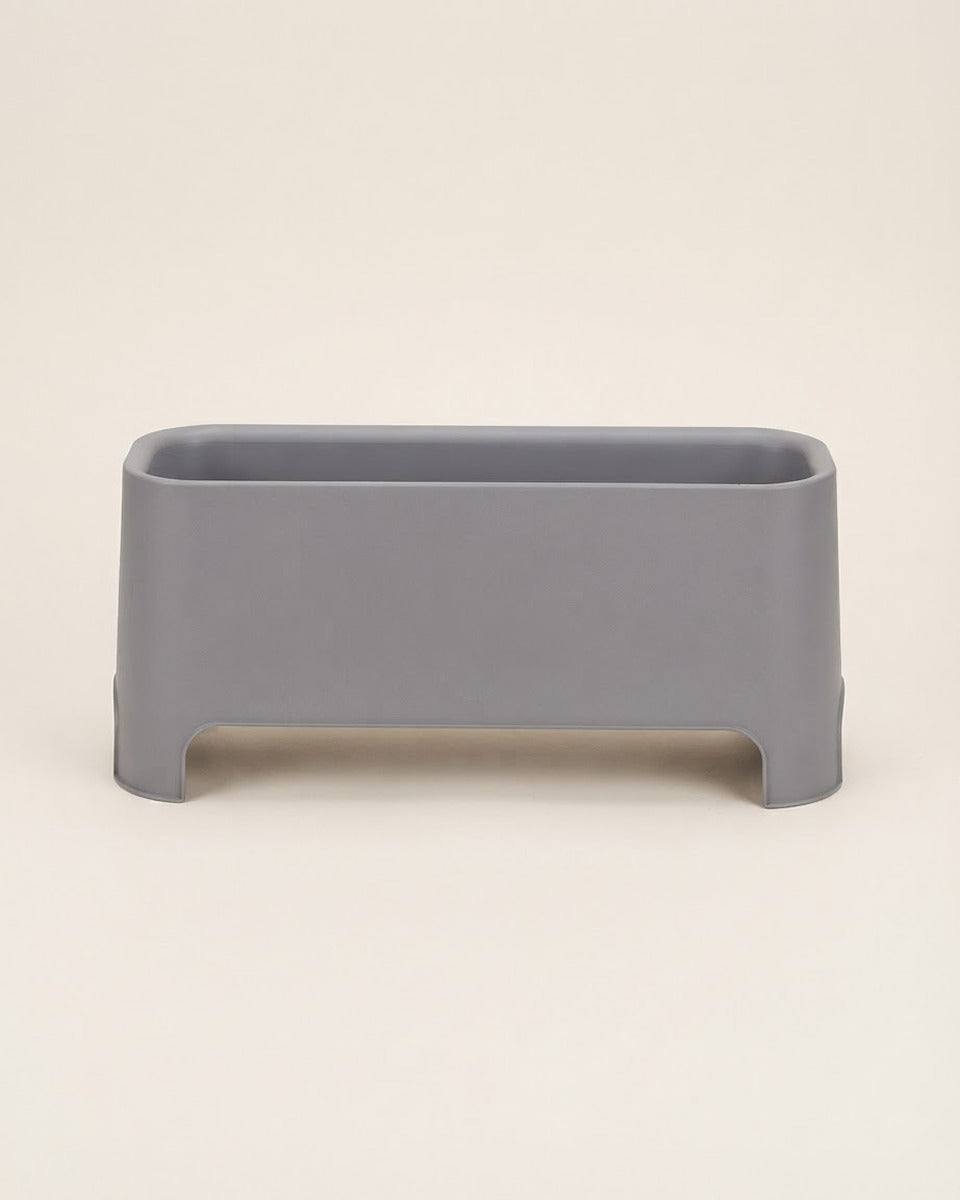 Recycled Plastic Planter, Grey, 89 x 38 cm