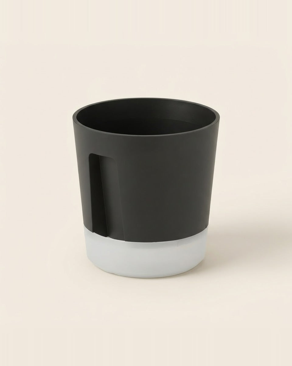 Self-watering Plant Pot, Anthracite, 9 cm