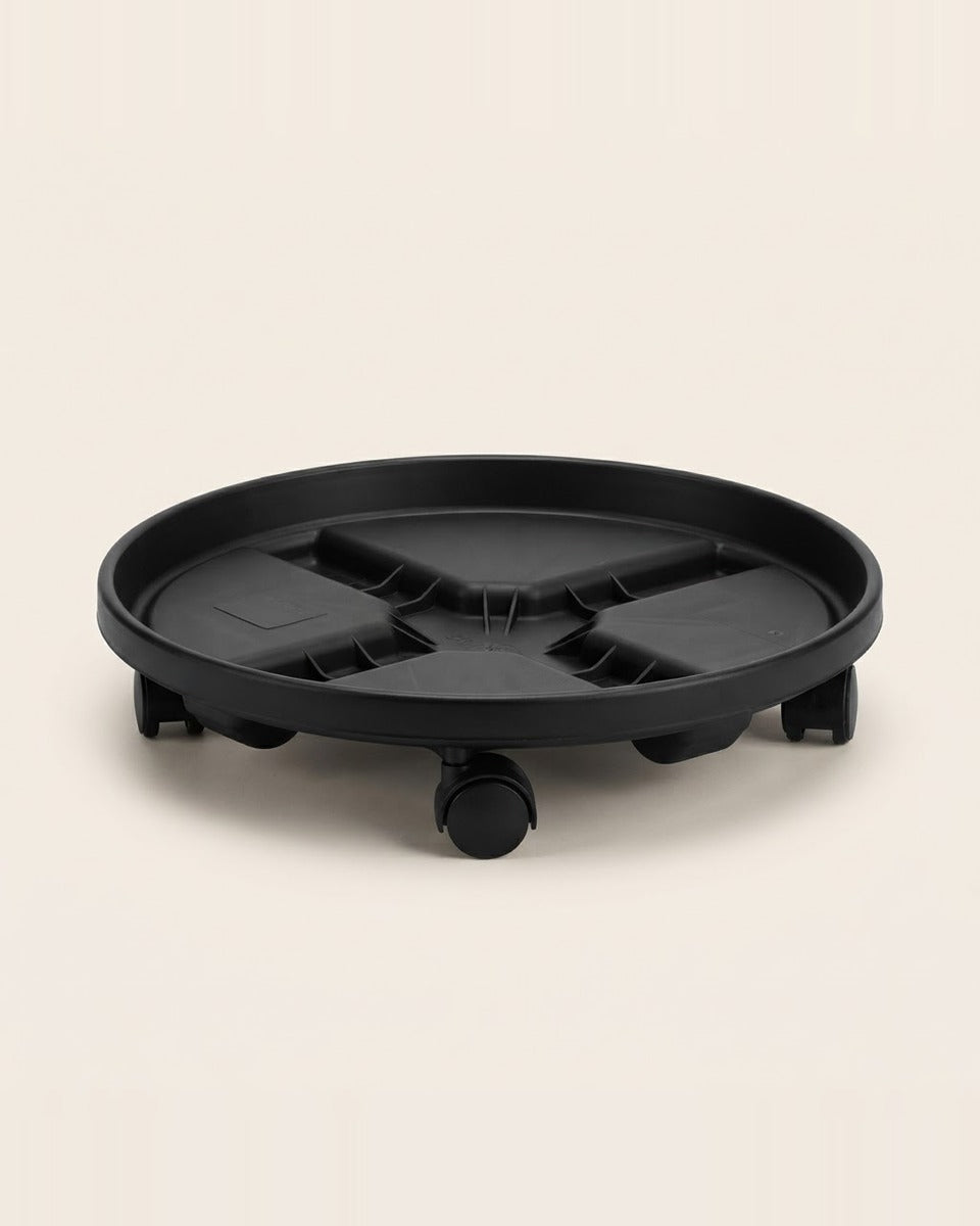 Planter Caddy with Saucer 41 cm — Black