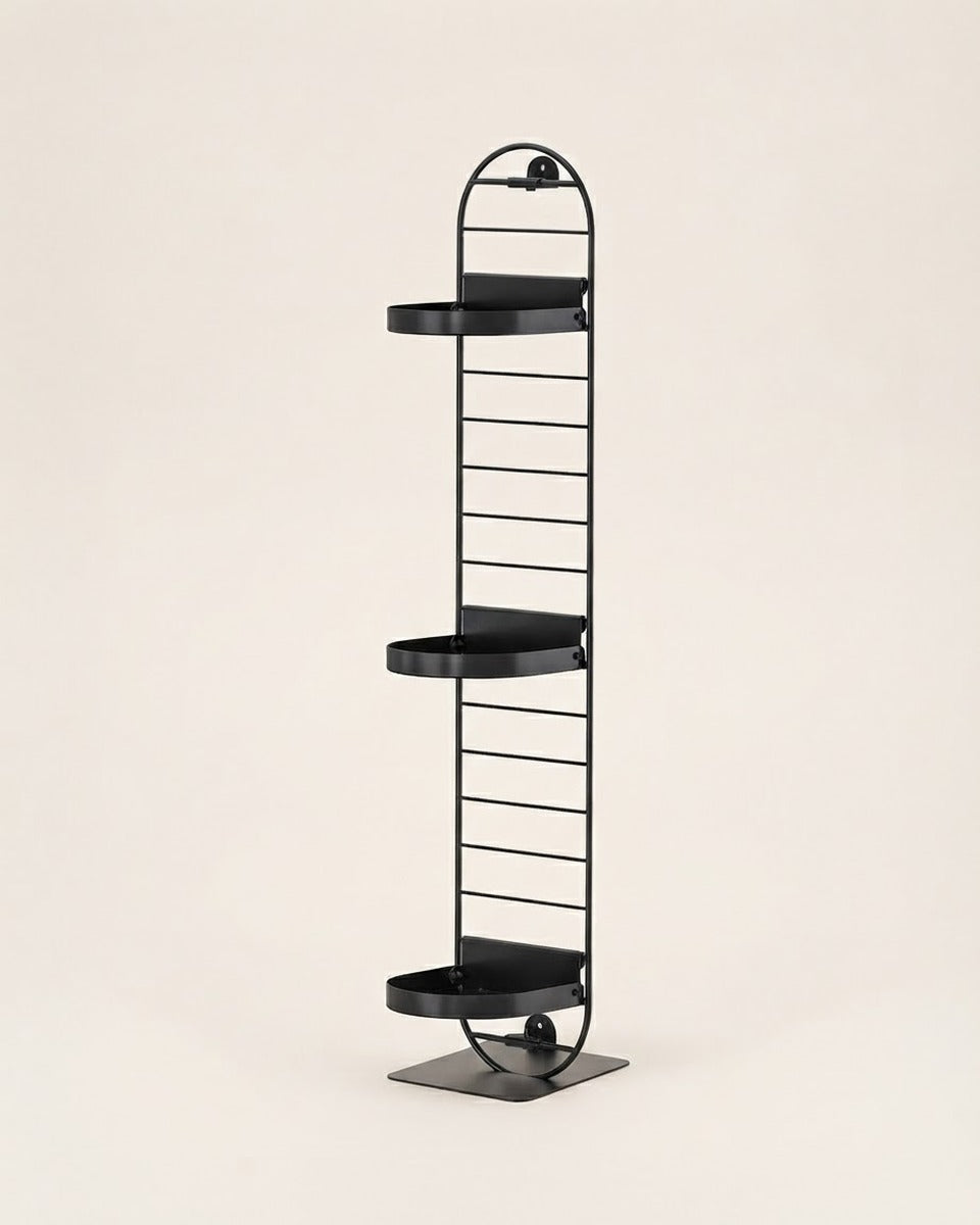 Wall-Mounted Plant Shelf, Black — 78 cm