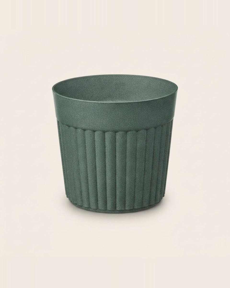 Recycled Composite Plant Pot, Green, 24 cm