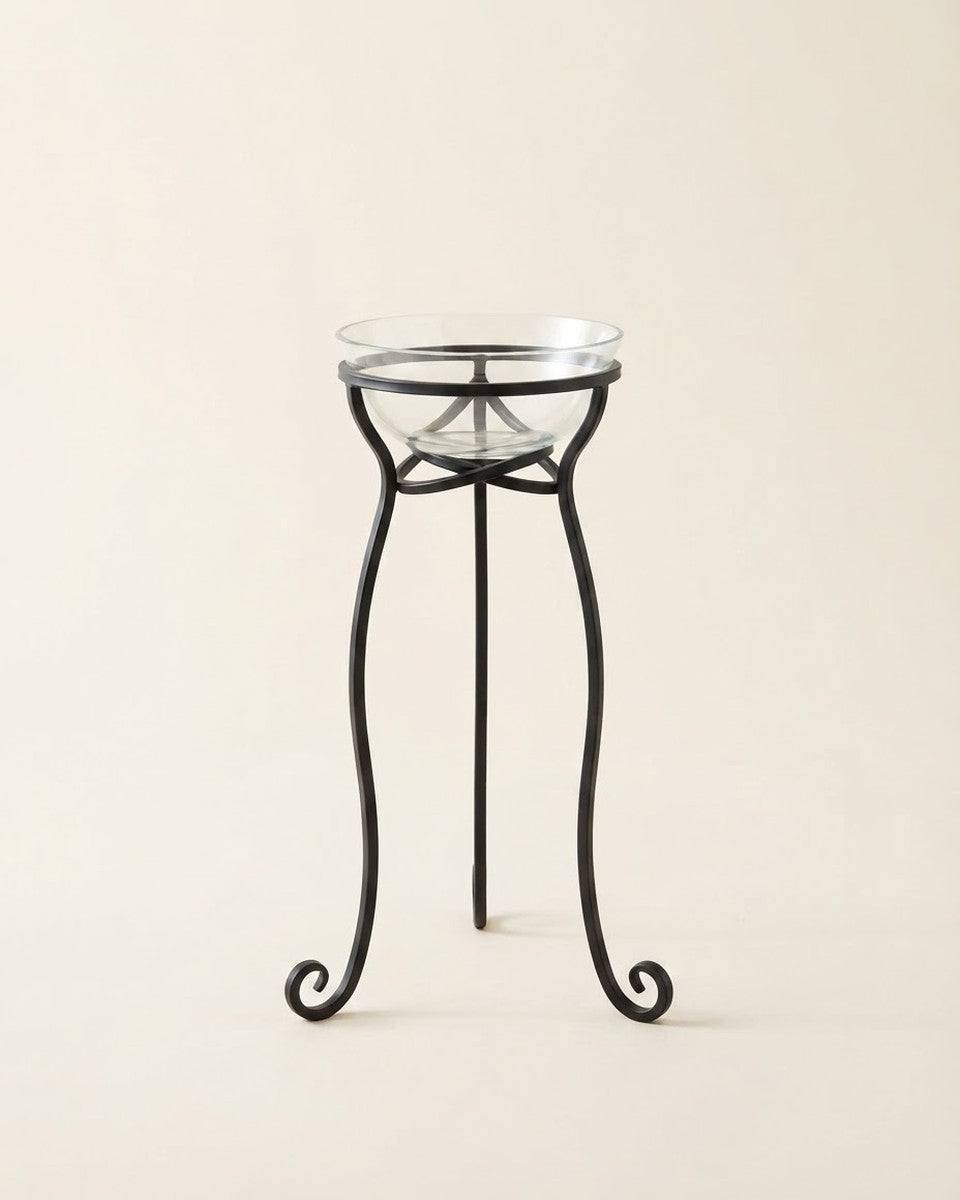 21" Decorator Plant Stand Black حوض نباتات