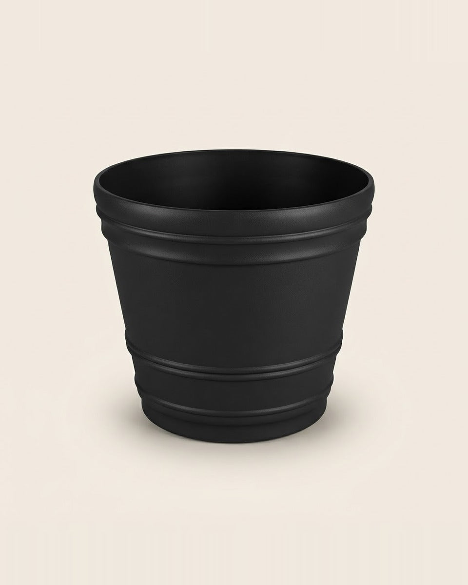 Round Planter 56 cm — Black