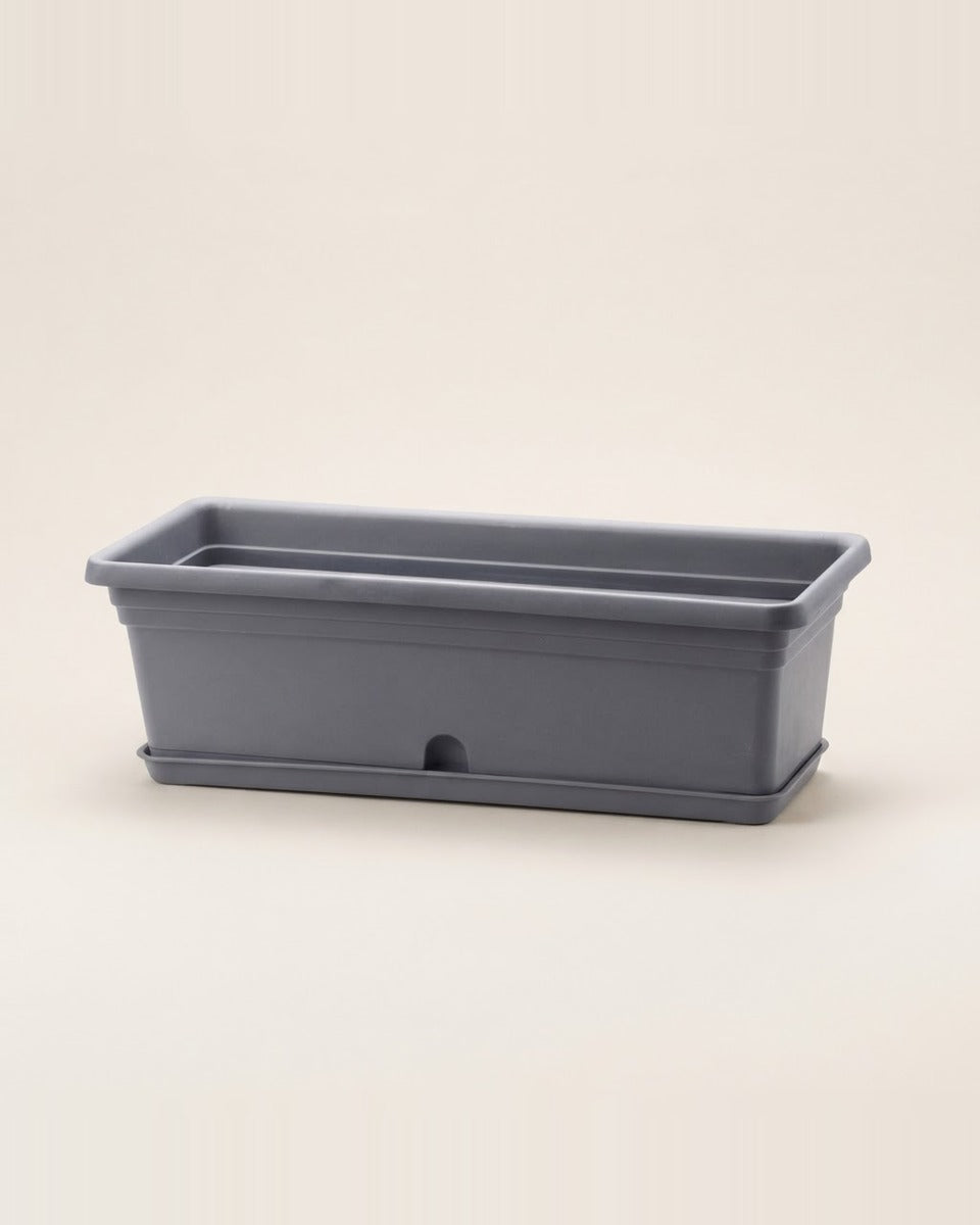 Rectangular Flower Pot 61 × 20 cm — Grey