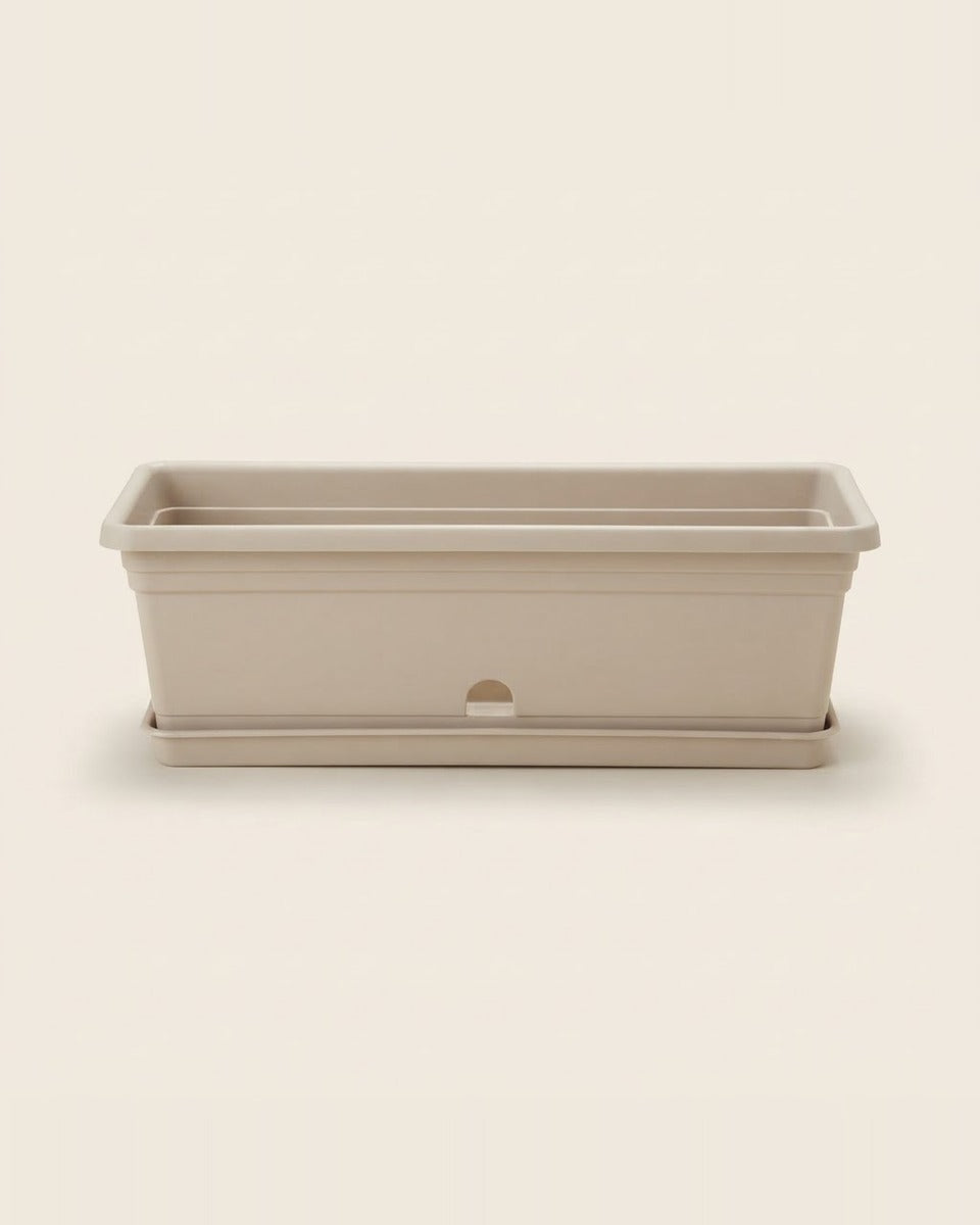 Rectangular Flower Pot 41 × 20 cm — Cappuccino