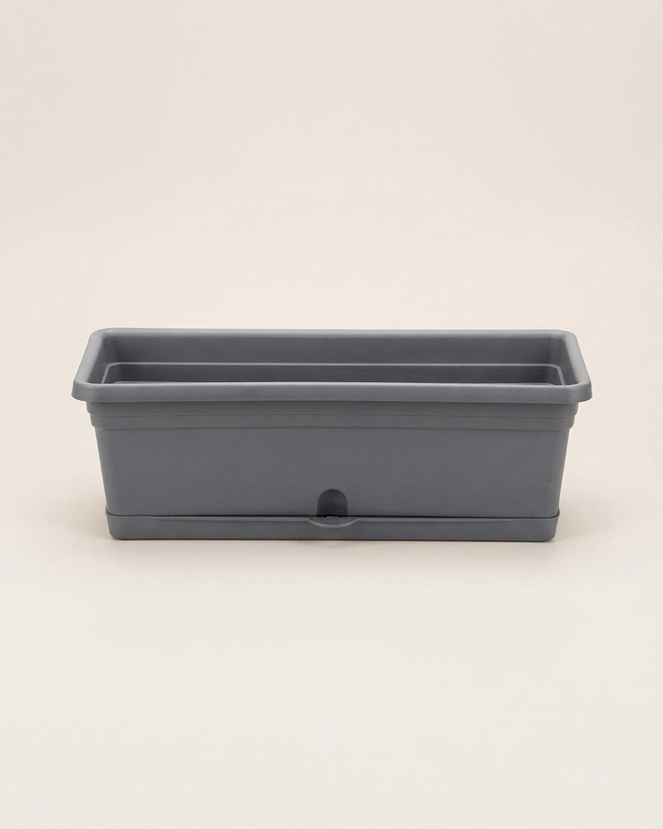 Rectangular Flower Pot 40 × 20 cm — Grey