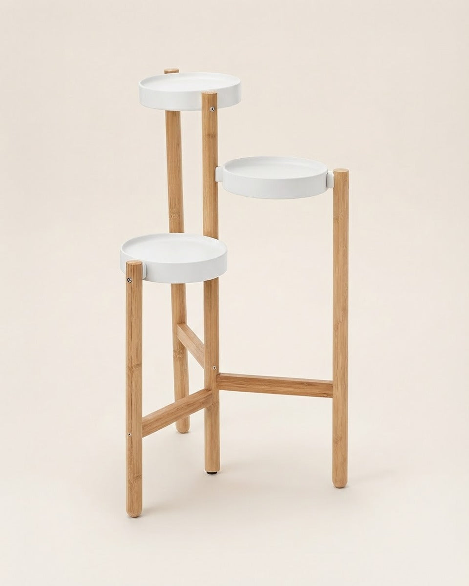 Bamboo Plant Stand, Three Tiers — 78 cm