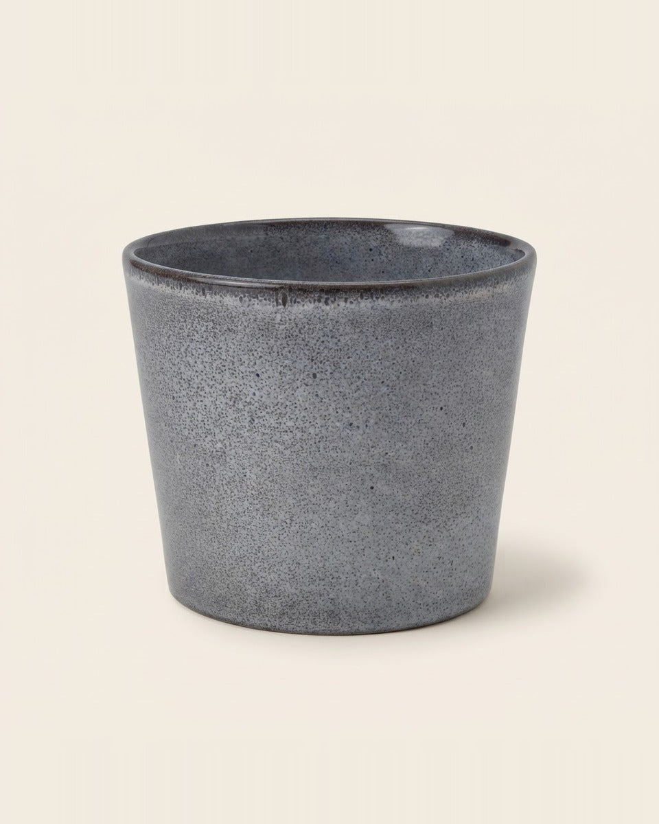 Stoneware Plant Pot, Grey, 24 cm