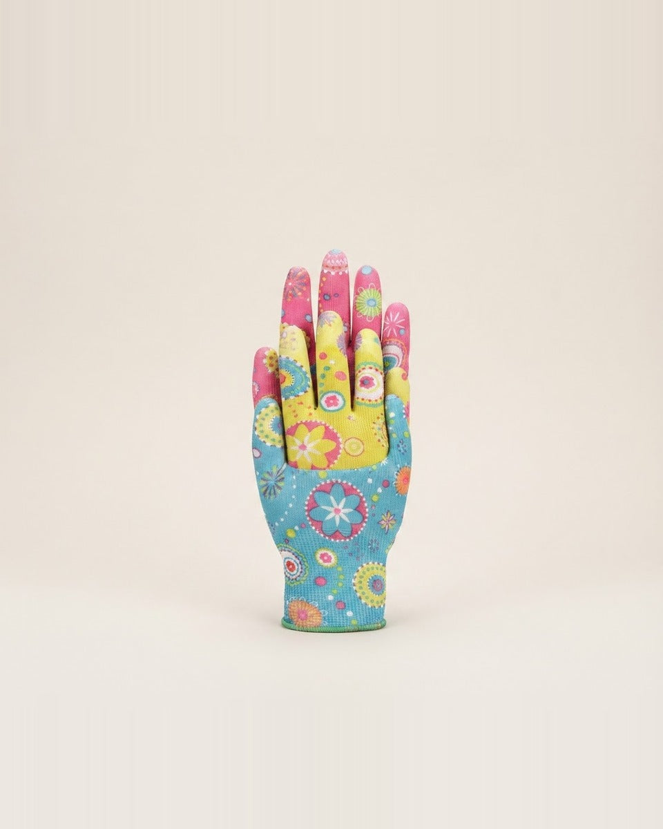 Women's Palm-Dipped Gardening Gloves Assorted M 3 Pk قفازات