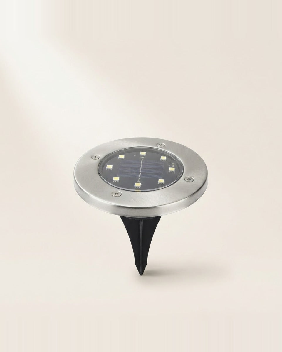 Ground Lights with Steel Cover 3 Pieces اضاءة أرضية غطاء ستي