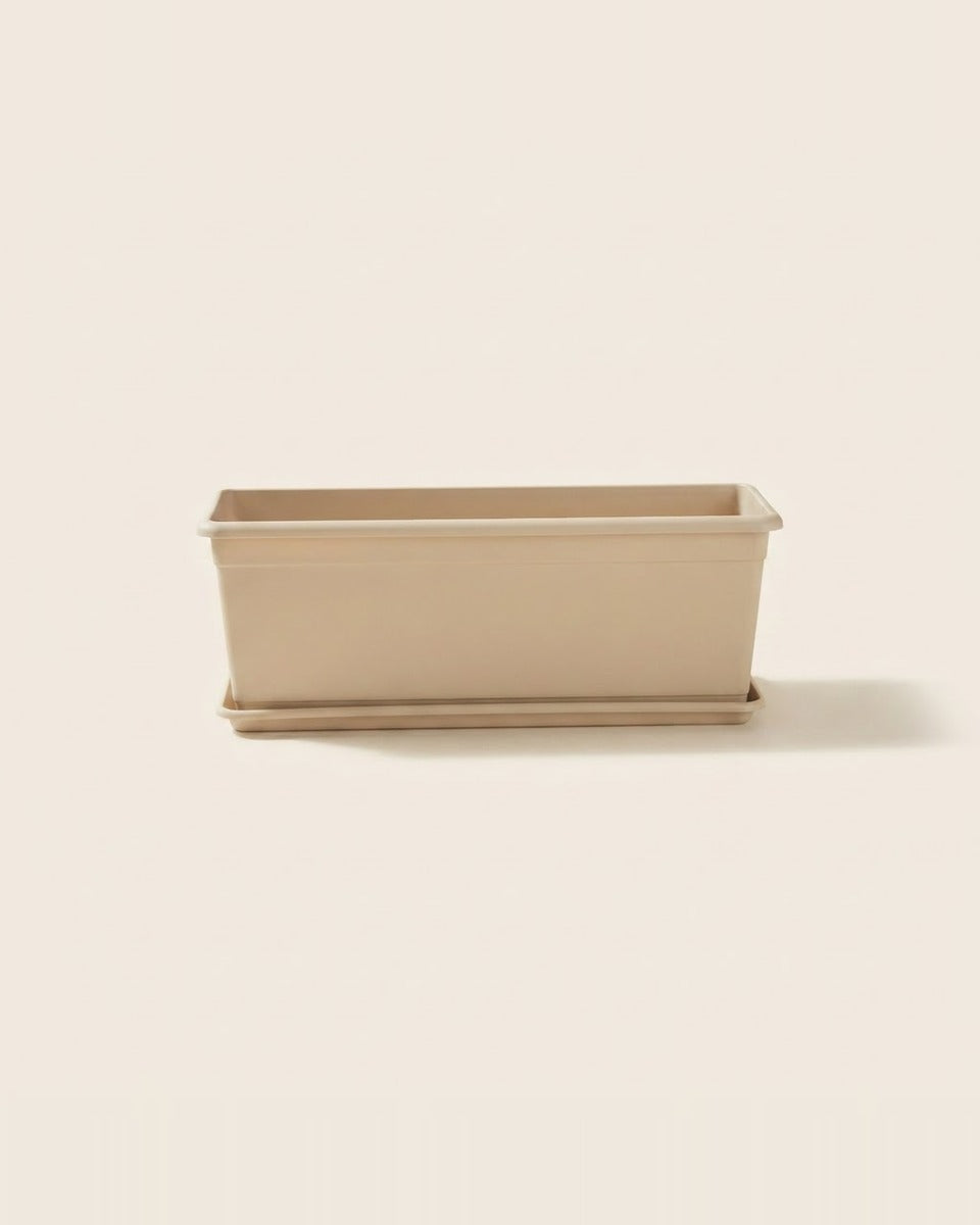 Rectangle Pot 90*40 Biege حوض نباتات