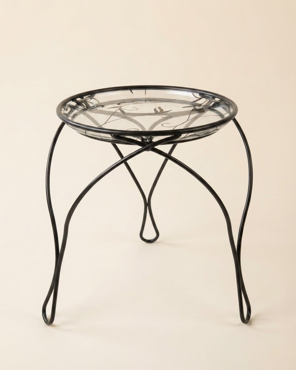 Elegance Plant Stand 13 inch Black حوض نباتات