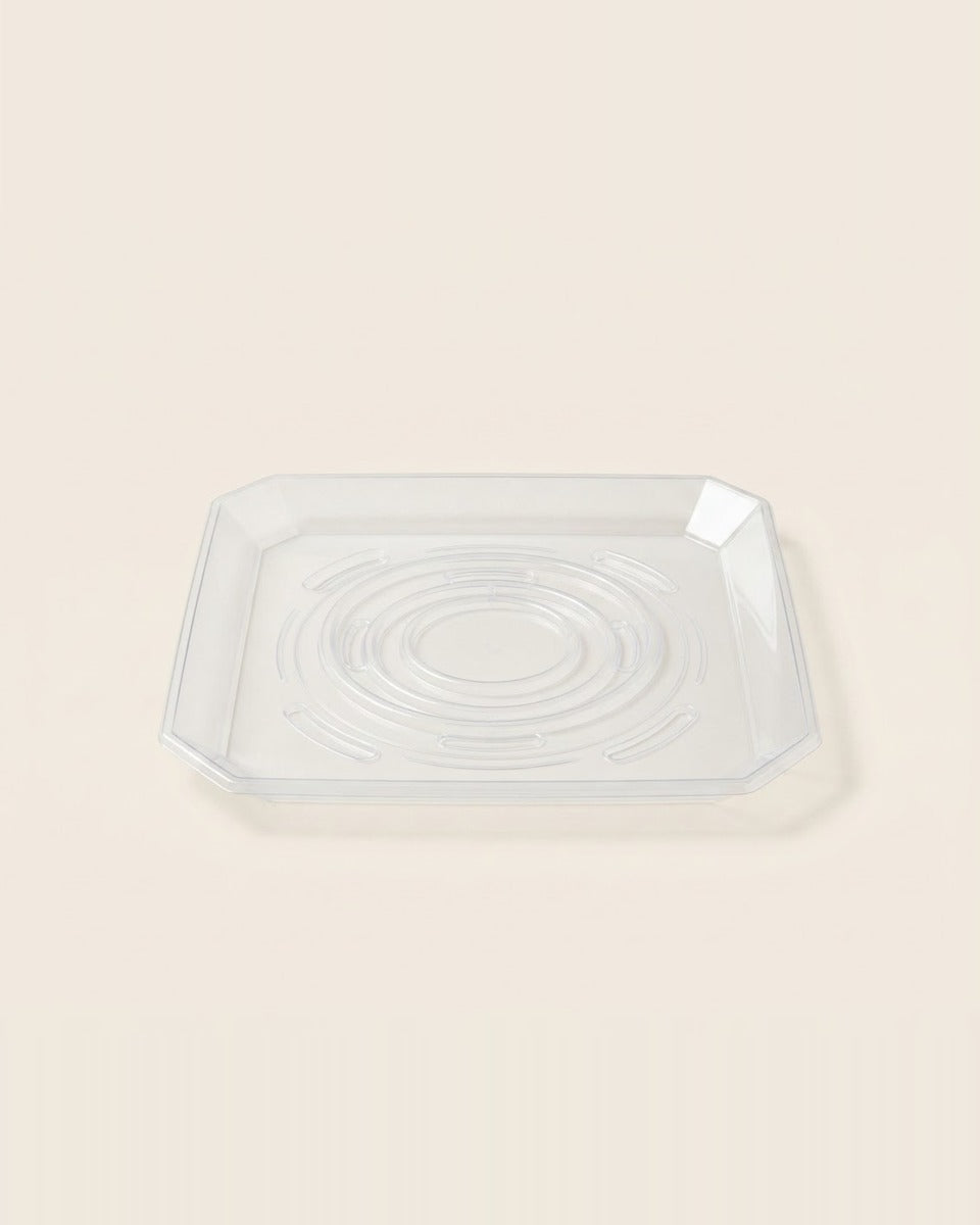 Square Saucer Recycled 8 inch حوض نباتات