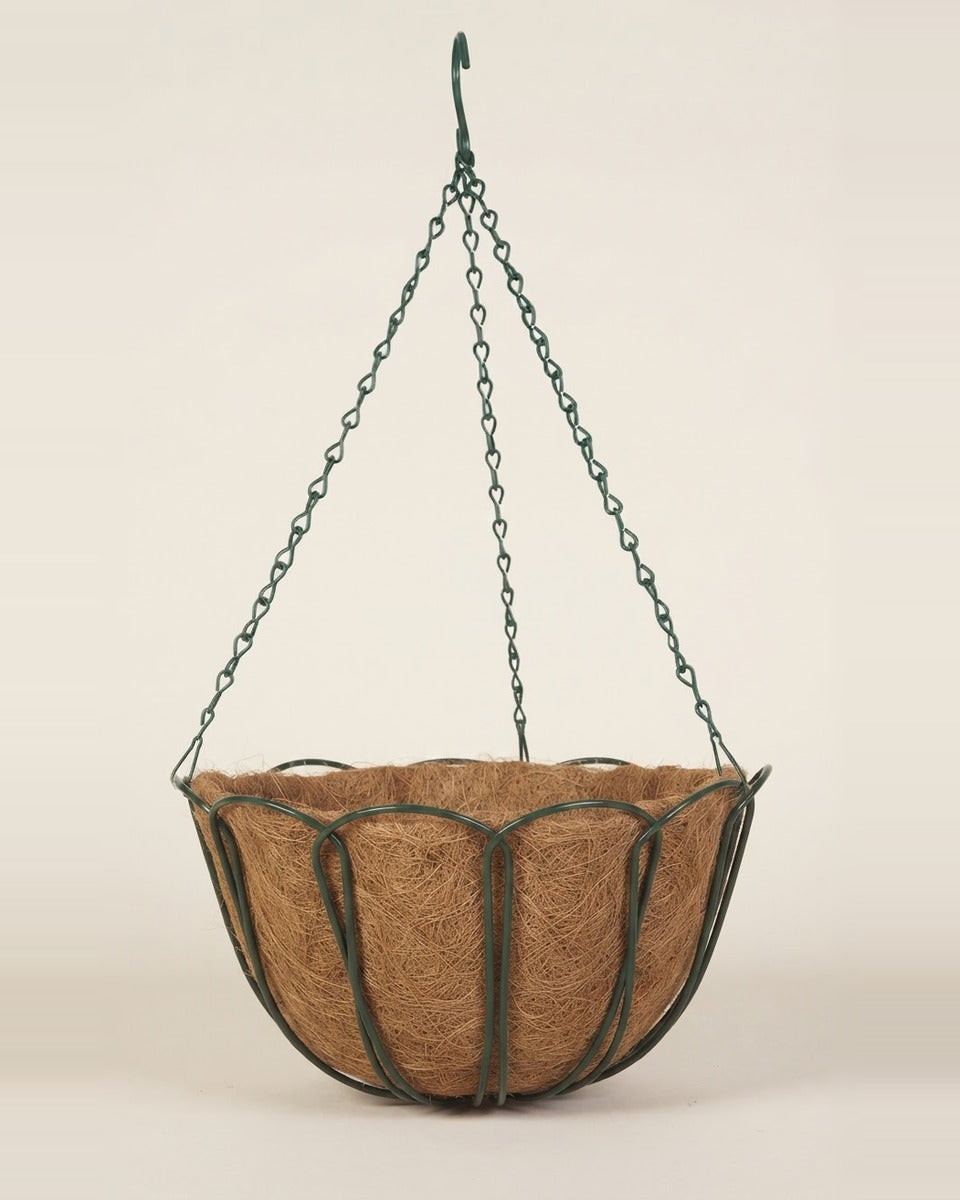 Steel Hanging Basket Green حوض نباتات