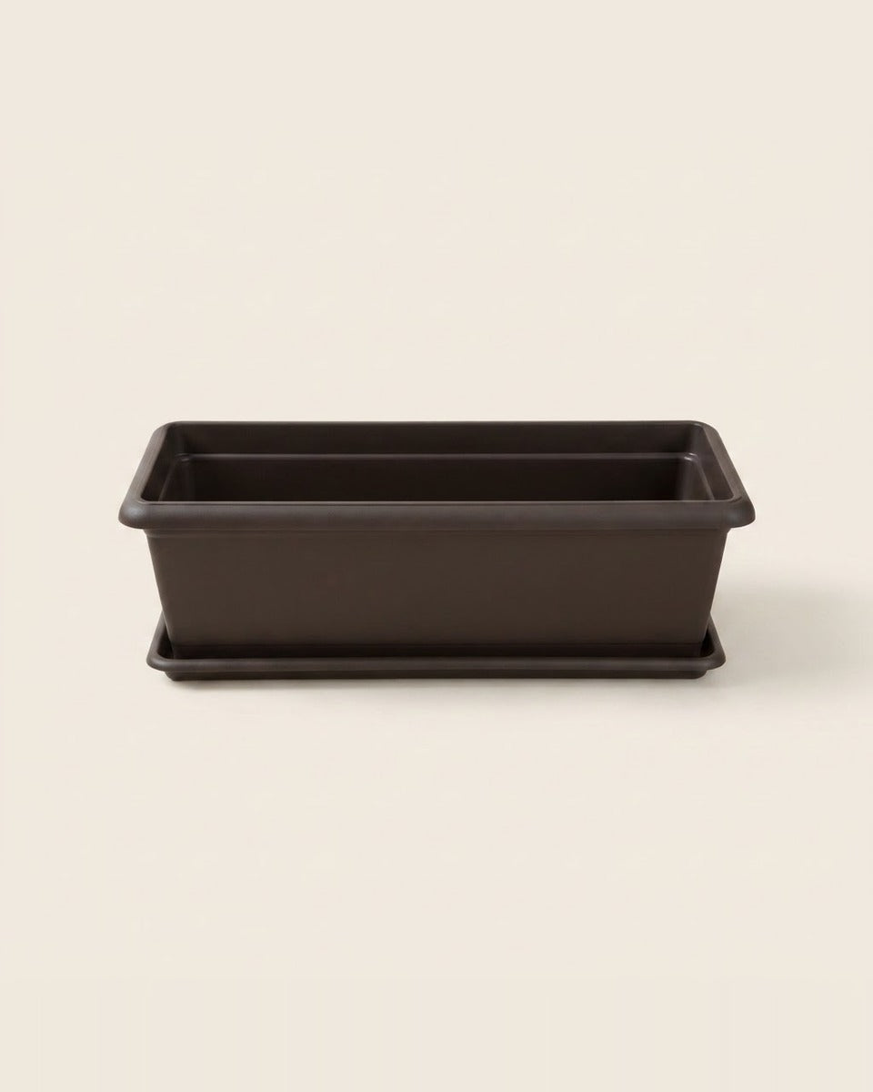 Rectangle Pot 70*30Cm Brown حوض نباتات