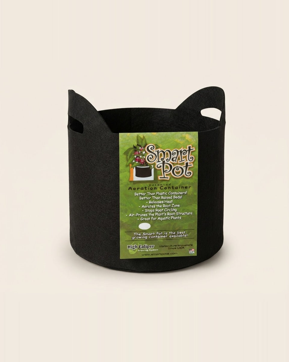 Smart Pot 3 Gallon Black w/cut handles حوض نباتات