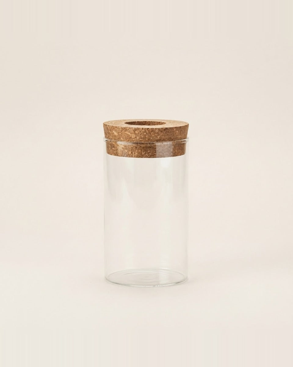 Glass propagation jar with cork lid برطمان إكثار زجاجي