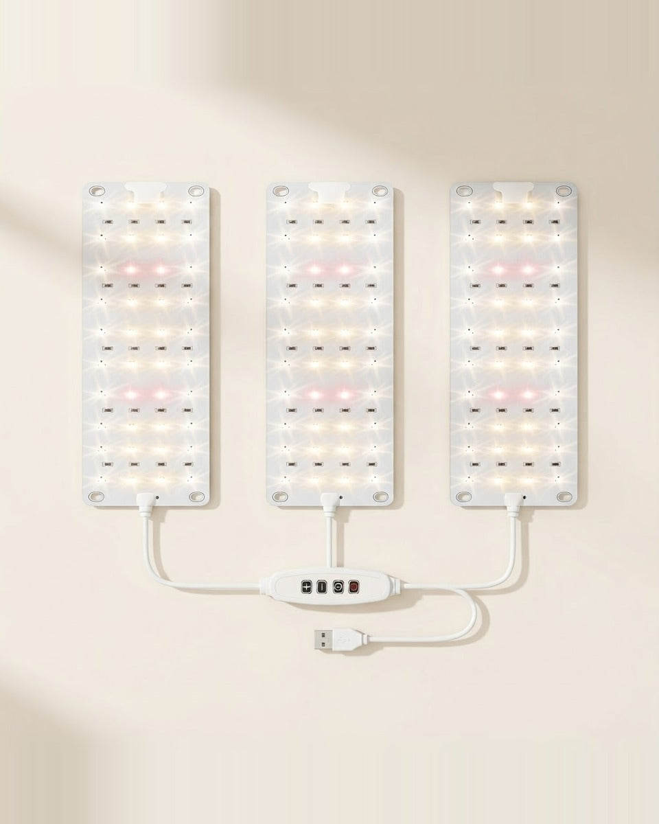 Ultra-thin LED grow light panels, set of 3