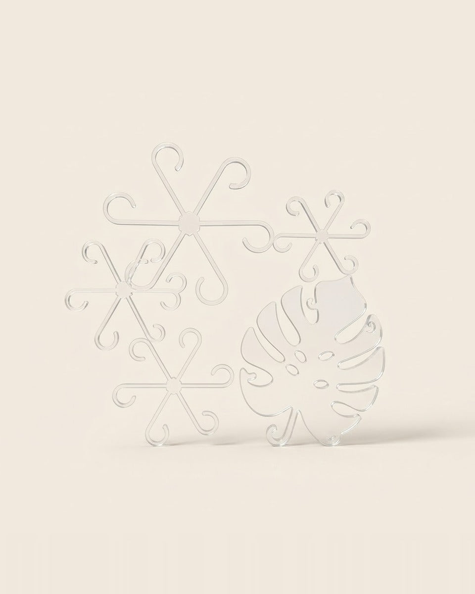 Clear leaf-shape stem supports, pack of 5 دعامات نباتات