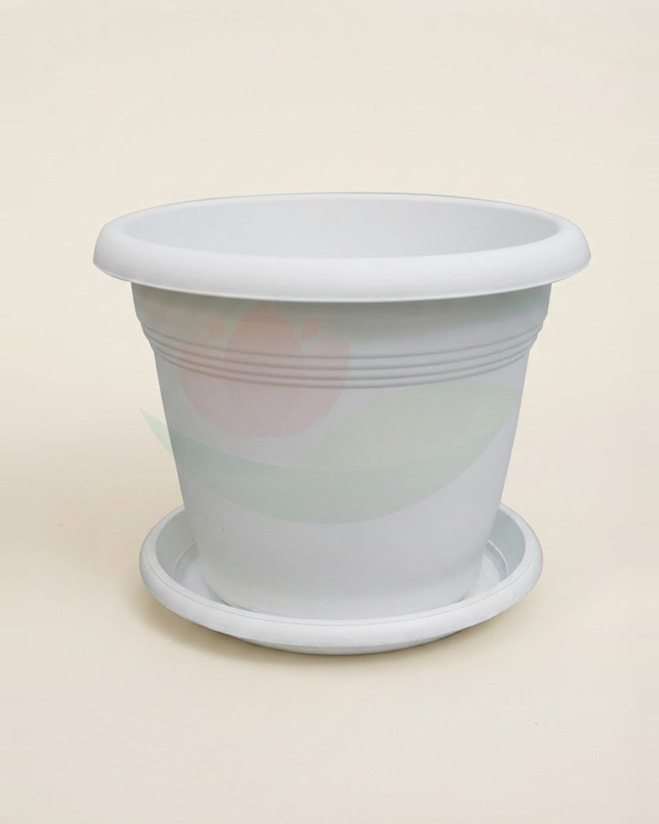 50 Cm White Plastic Design Pot