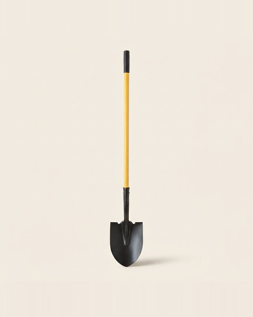 Steel Round Digging Shovel, Fibreglass Handle 57 in.