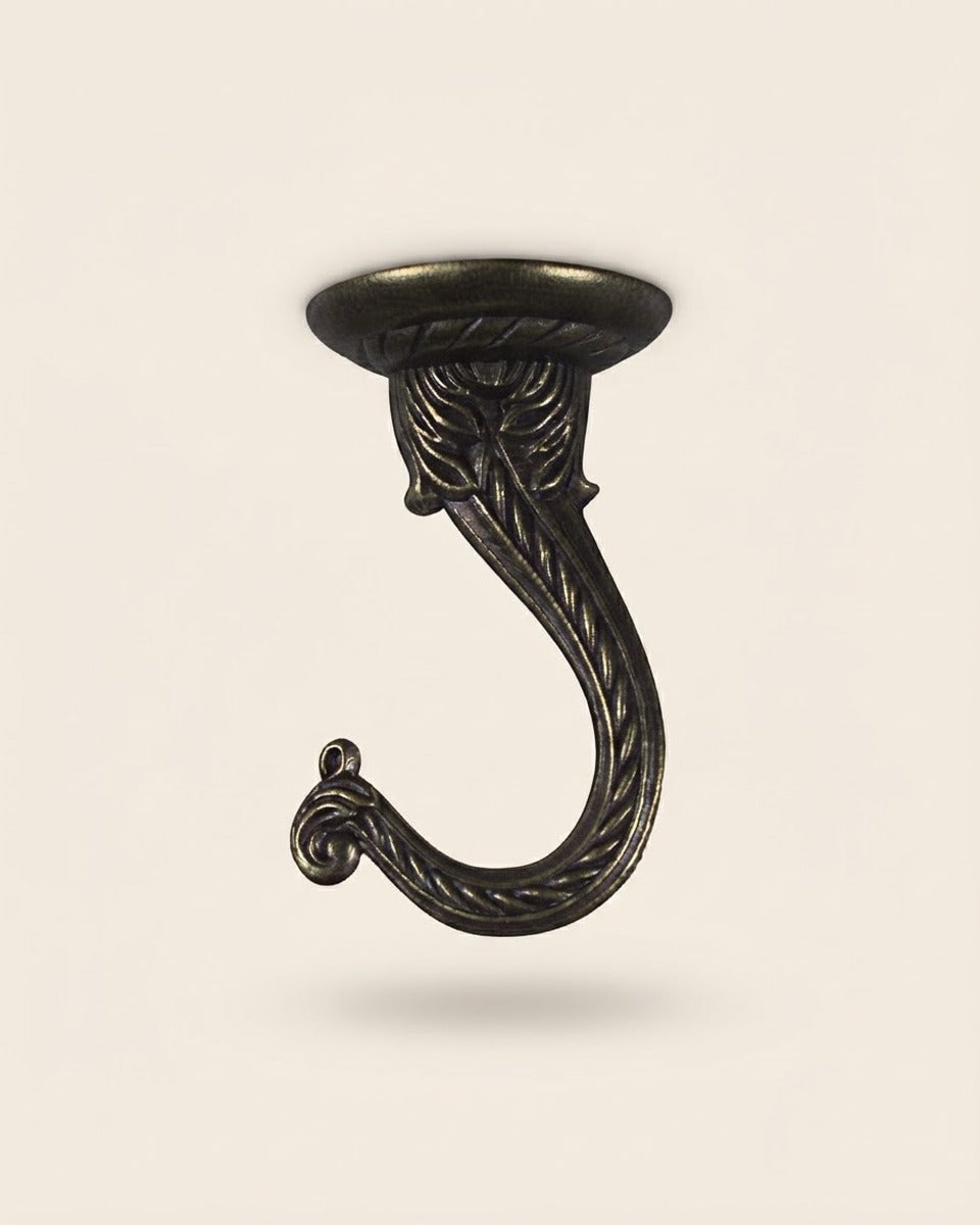 Swag Ceiling Hook, Antique Brass
