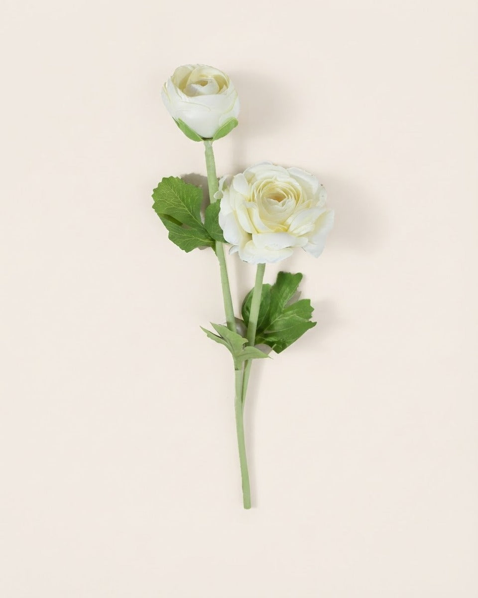 Artificial Ranunculus Stem, White