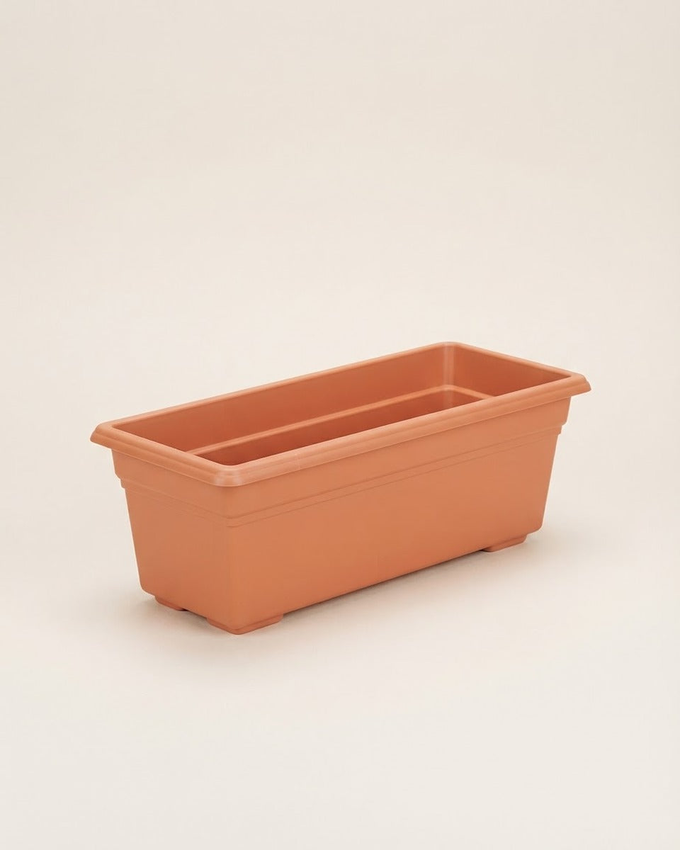 Plastic Window Box, Terracotta 29.5 in.