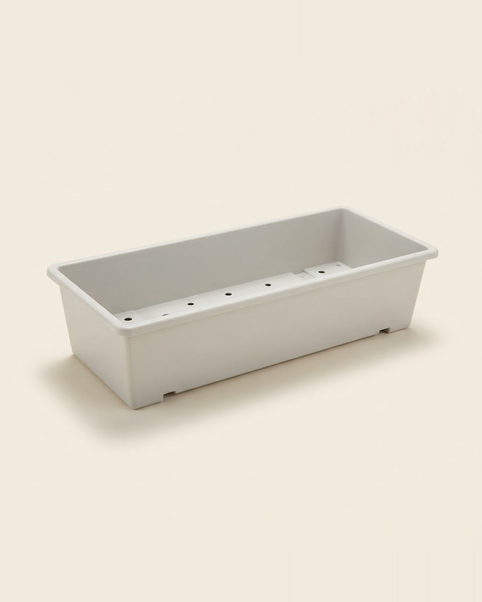 Plastic Window Box, Stone Grey 17.5 in.