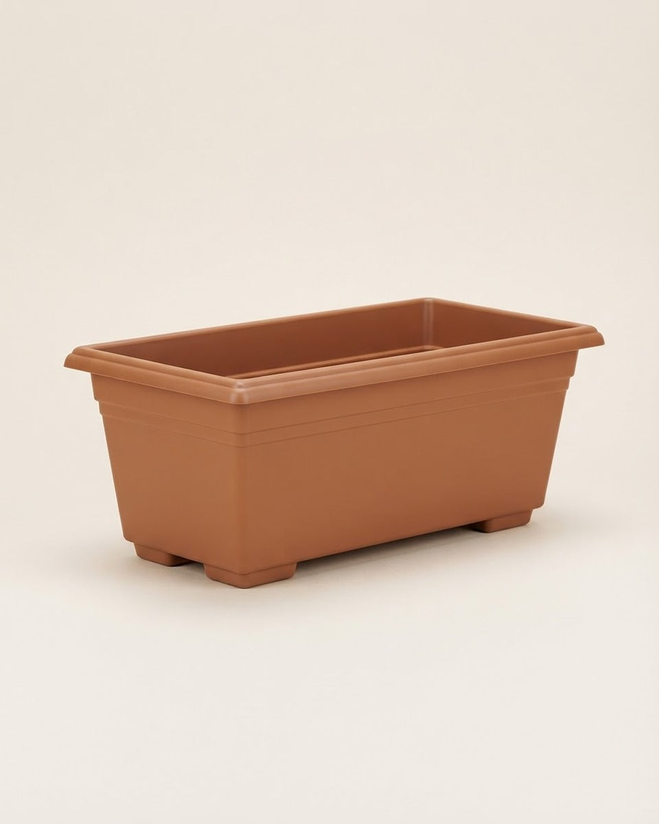 Plastic Window Box, Brown 17.5 in.