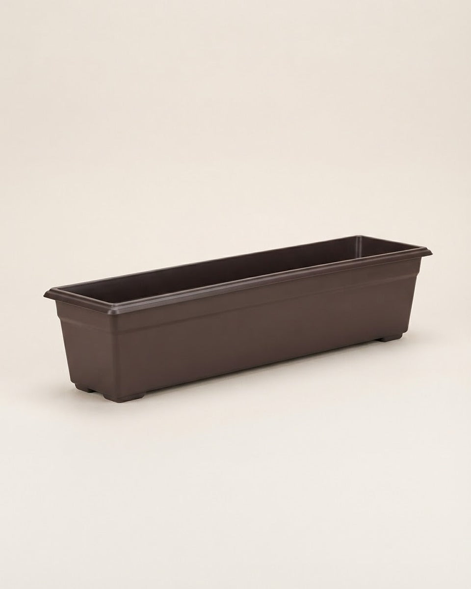 Plastic Window Box, Chocolate 17.5 in.