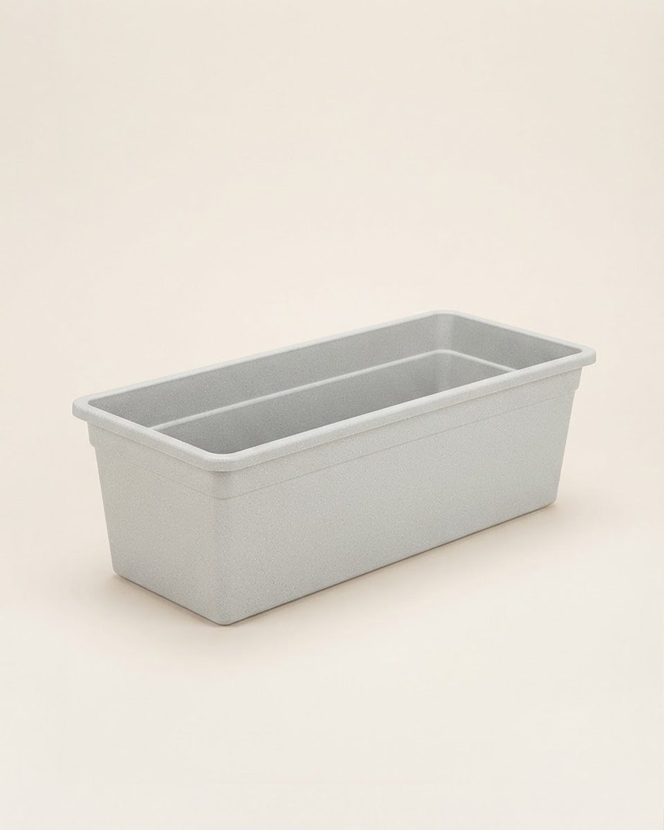 Plastic Window Box, Stone Grey 23.8 in.