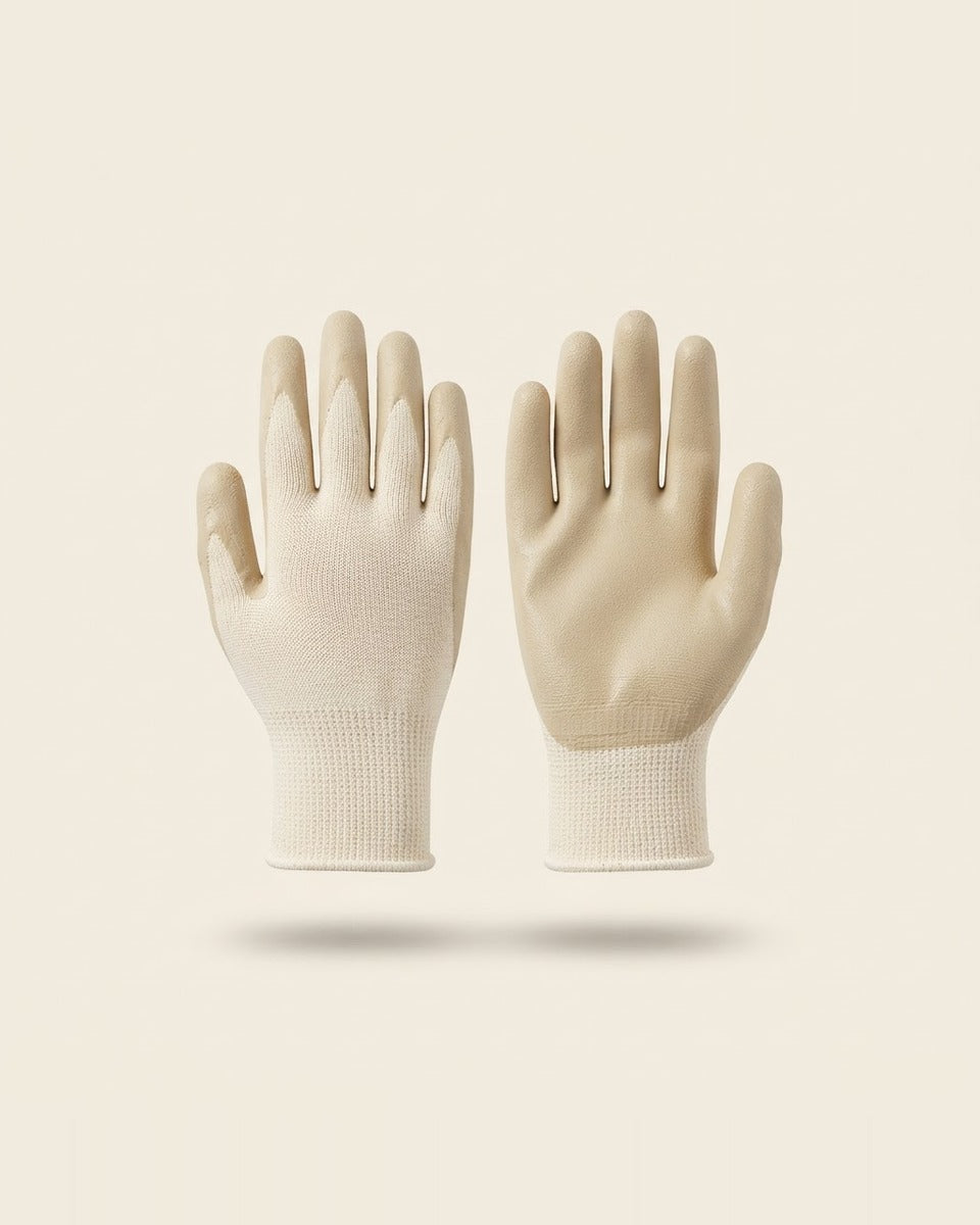 Palm-Dipped Work Gloves, Grey — Large