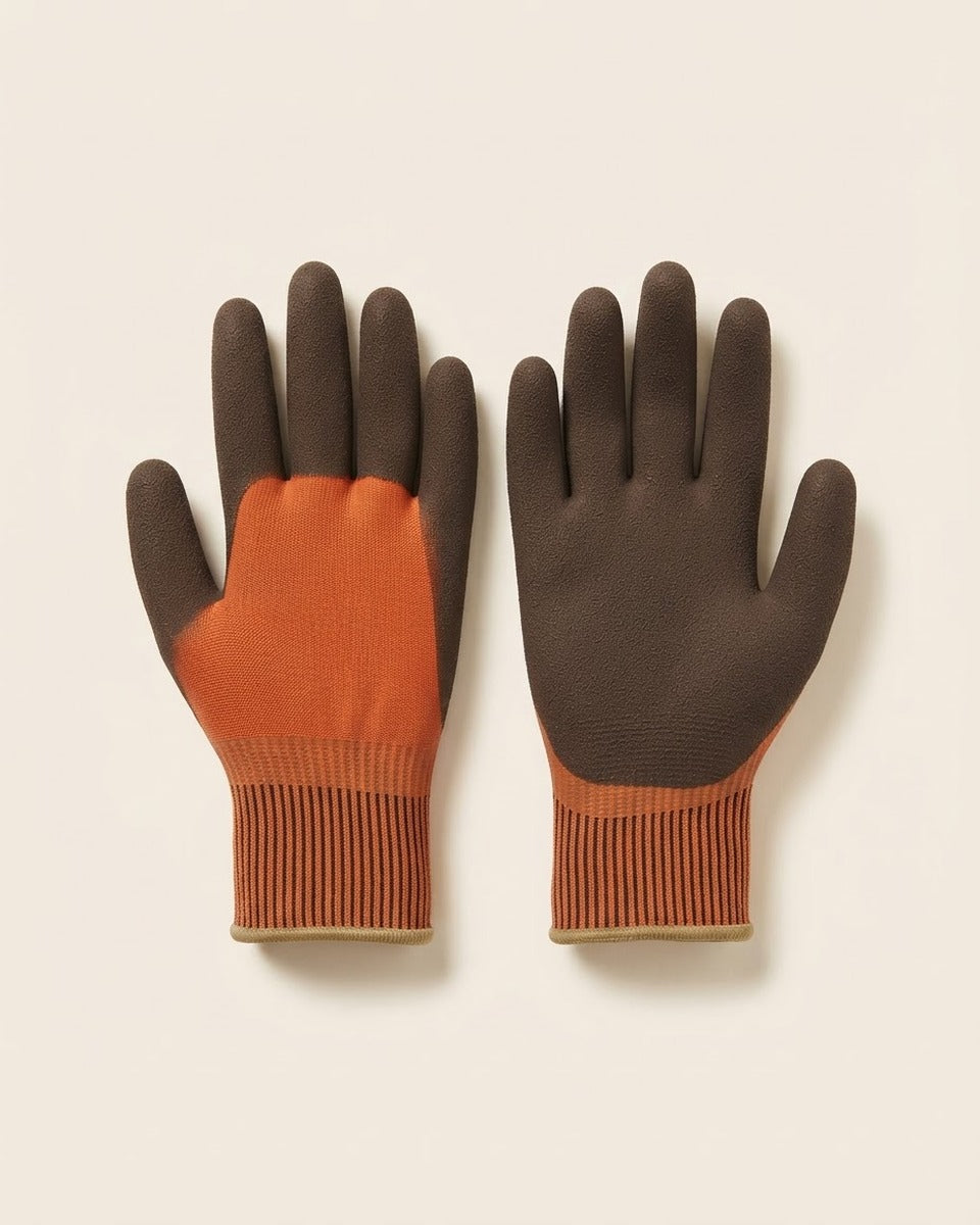 Thermal Lined Gardening Gloves, Orange — Large