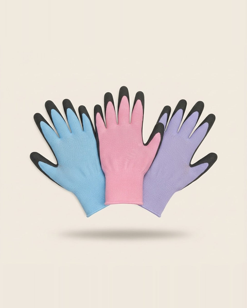 Lightweight Gardening Gloves, Assorted — Large, 3 Pairs