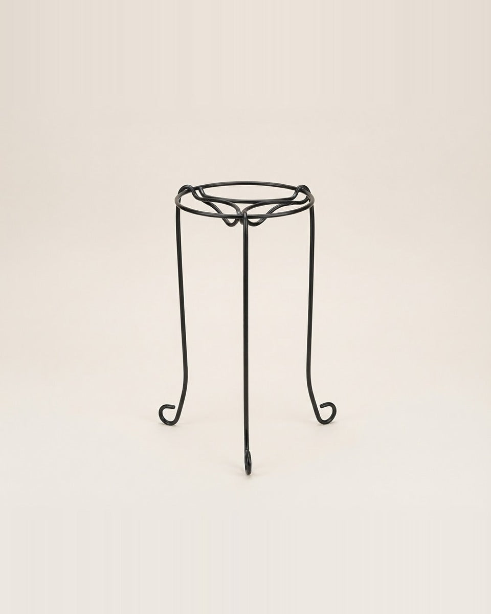 Wrought Iron Plant Stand, Black 13 in.