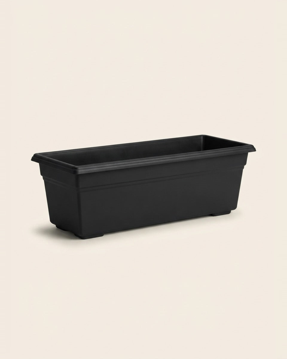 Plastic Window Box, Black 23.8 in.