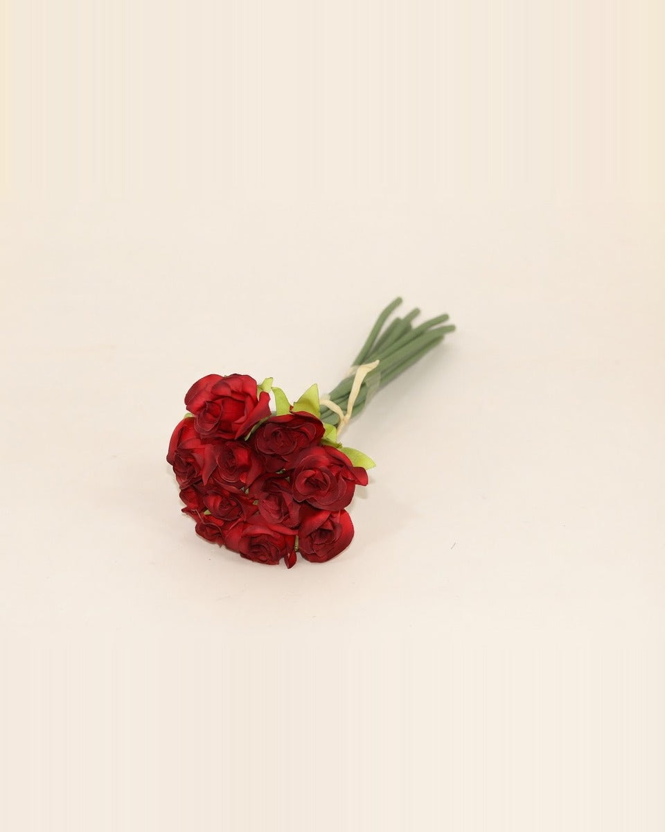 Artificial Red Carnation Bunch