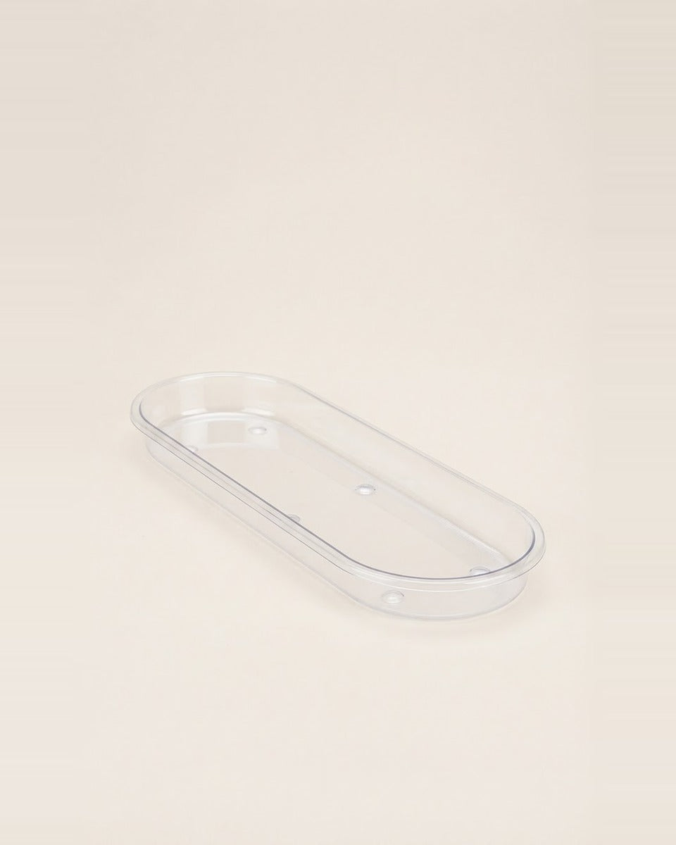 Clear Oval Drip Tray, 6 x 18 in.