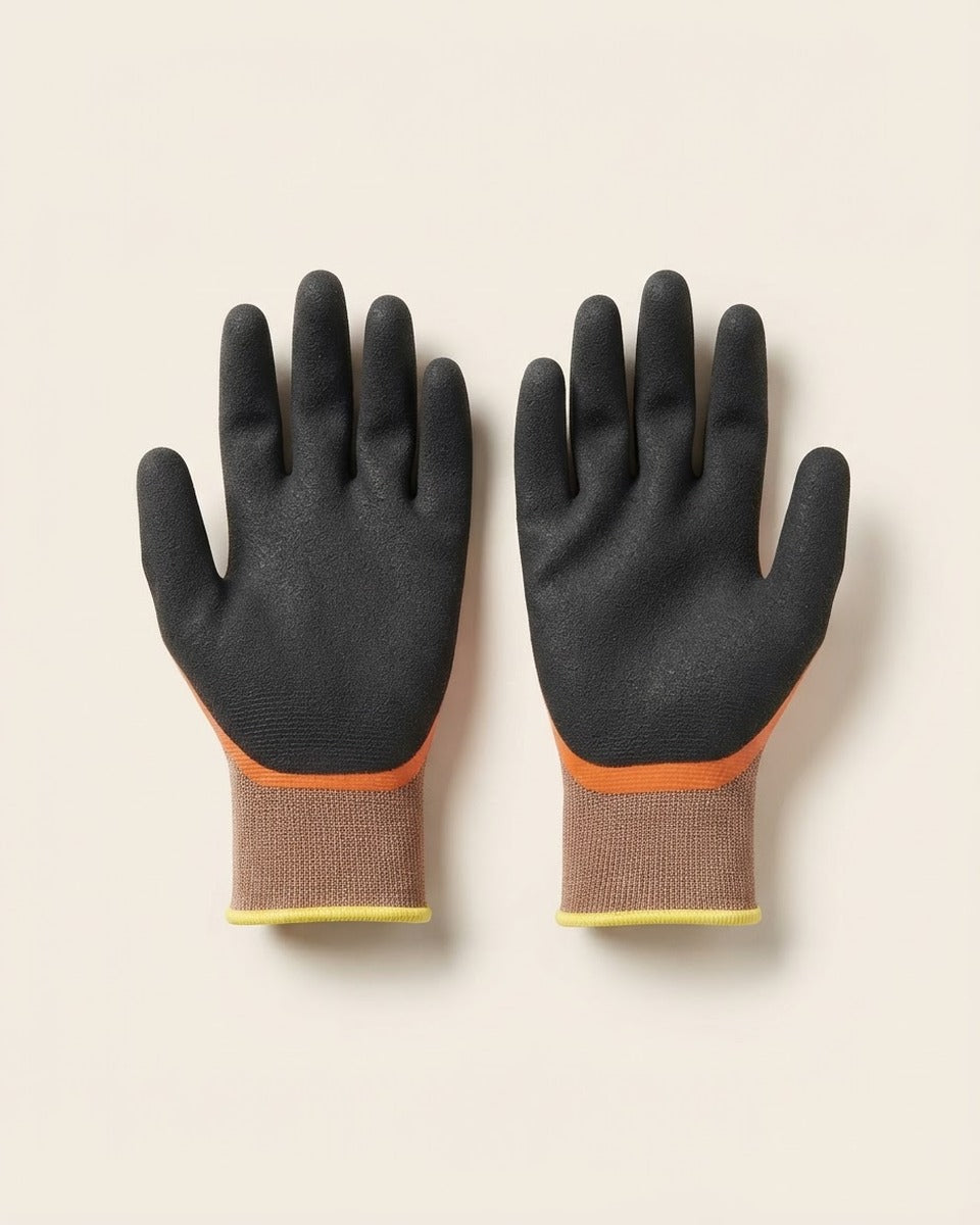 PVC Coated Gloves, Orange — XL