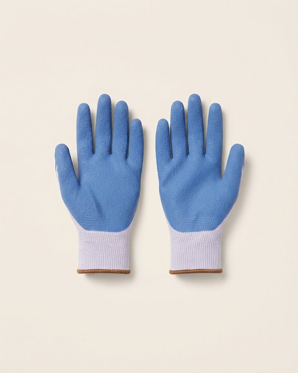 Palm-Dipped Work Gloves, Blue — Large