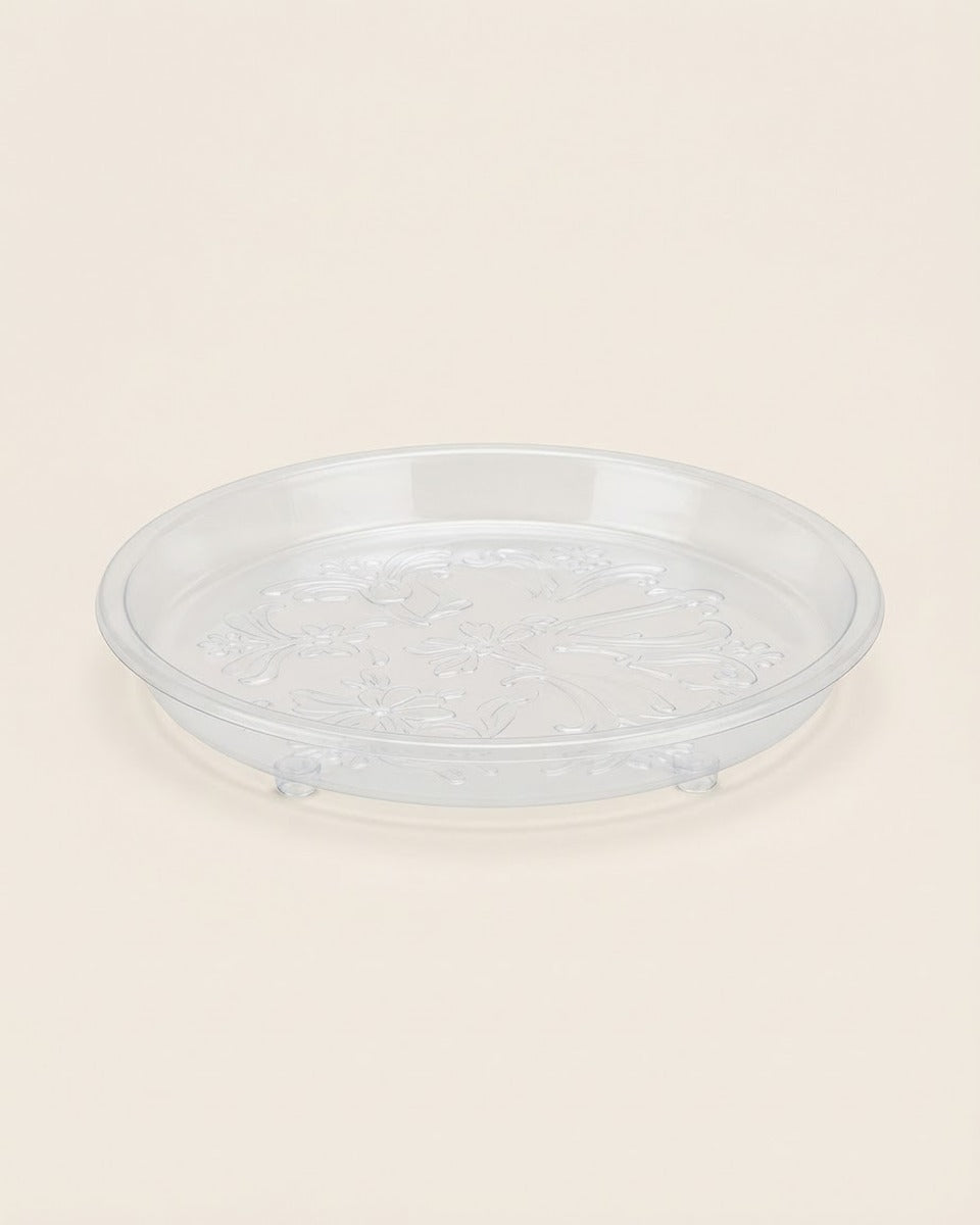 Clear Plant Platform Saucer, 8 in.