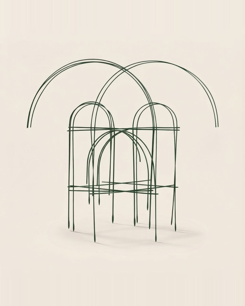 Green Metal Garden Border Fence, 10 ft x 18 in.