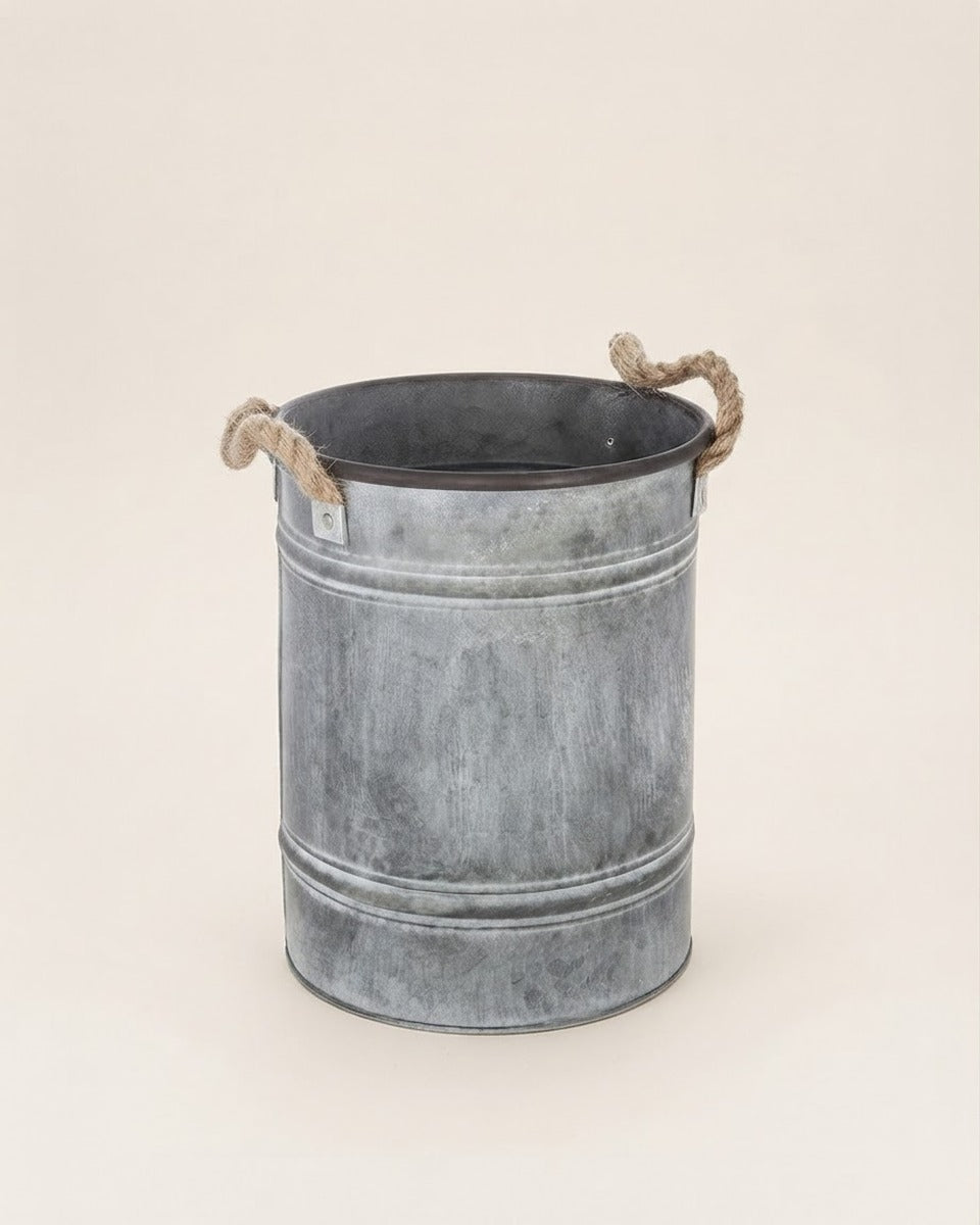 Zinc Bucket Planter, 22 cm
