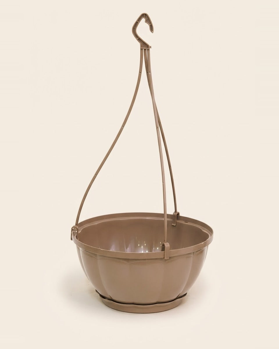Hanging Plastic Pot Large, Brown