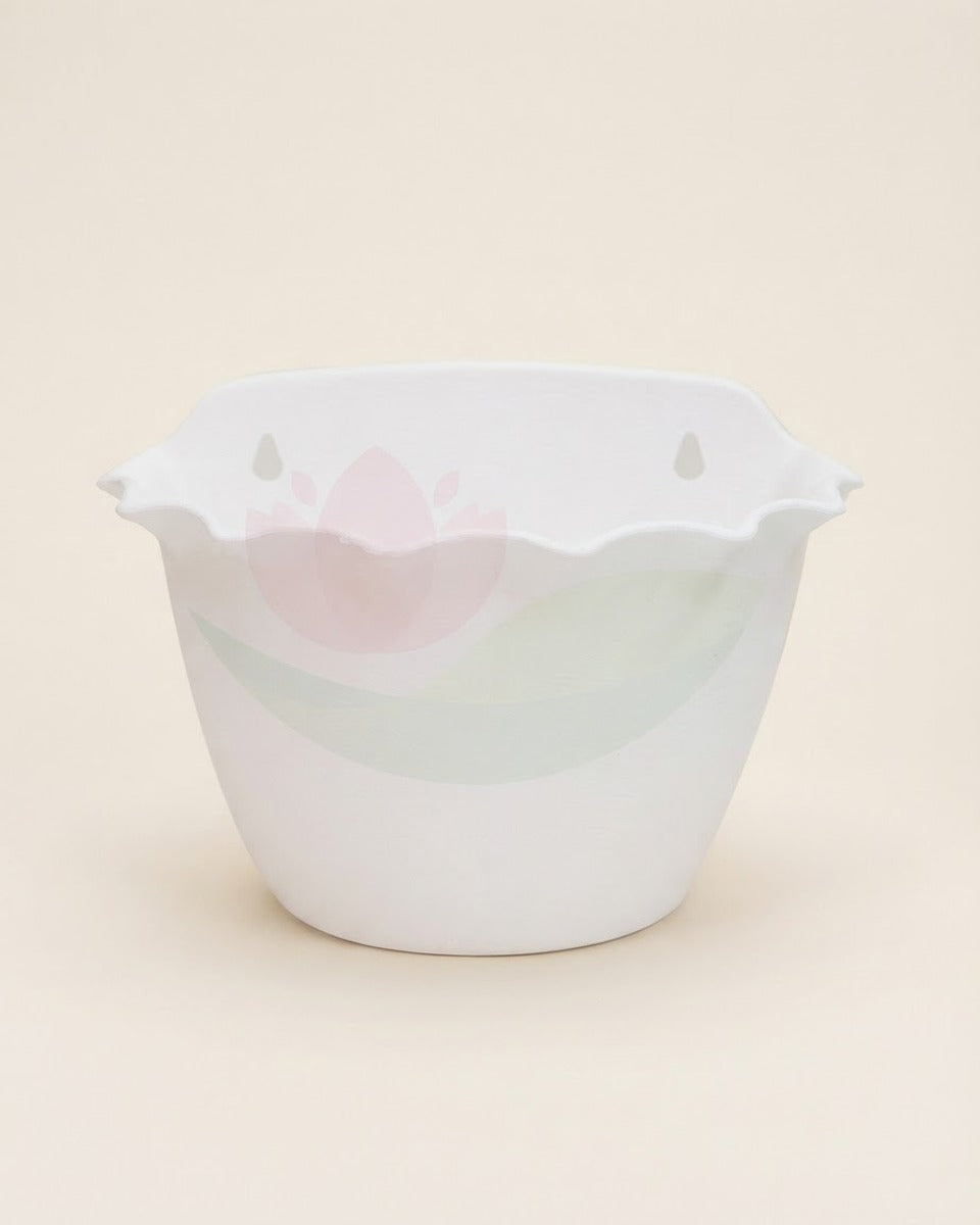 Wall Hanging Plastic Pot, White