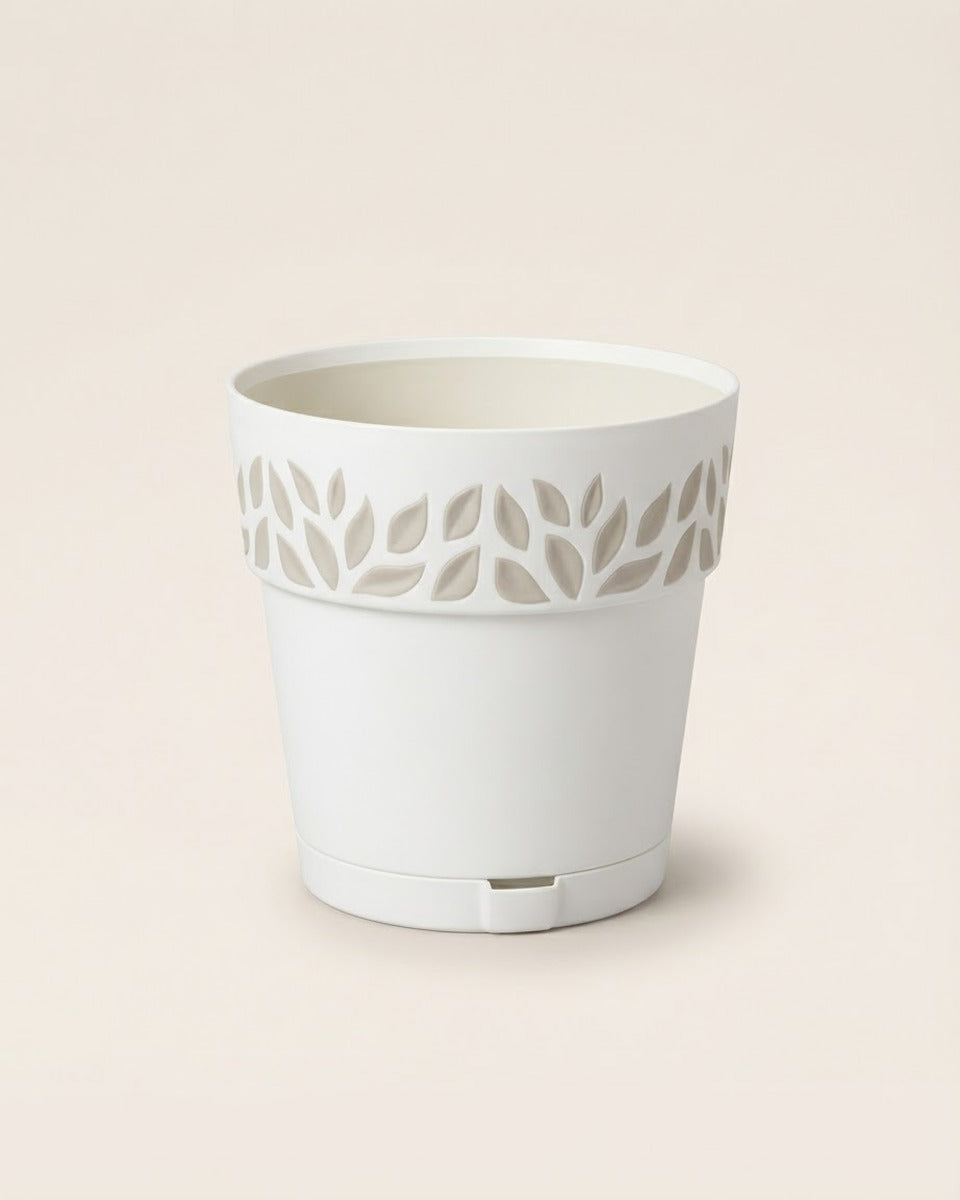Leaf Pot 15 cm — White